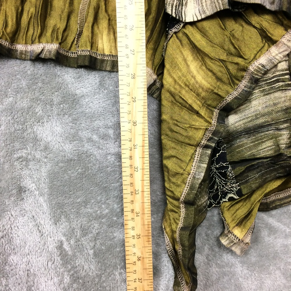 Cativa Womens XL Olive Green Mixed Media Lace Trim Open Front Cardigan Jacket - Picture 7 of 13